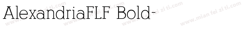 AlexandriaFLF Bold字体转换